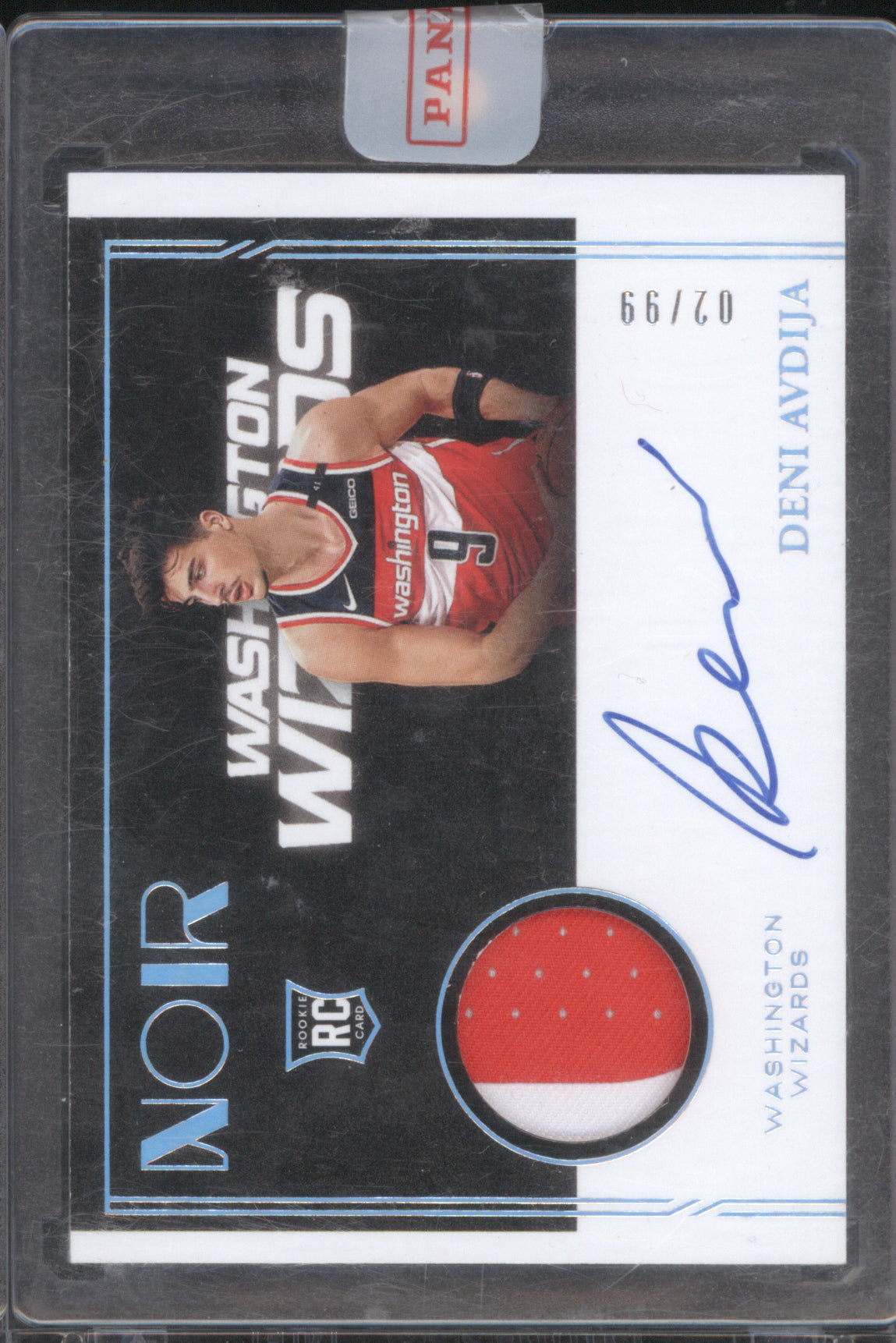Deni Avdija 2020 Panini Noir #363 Rookie Patch Auto 02/99
