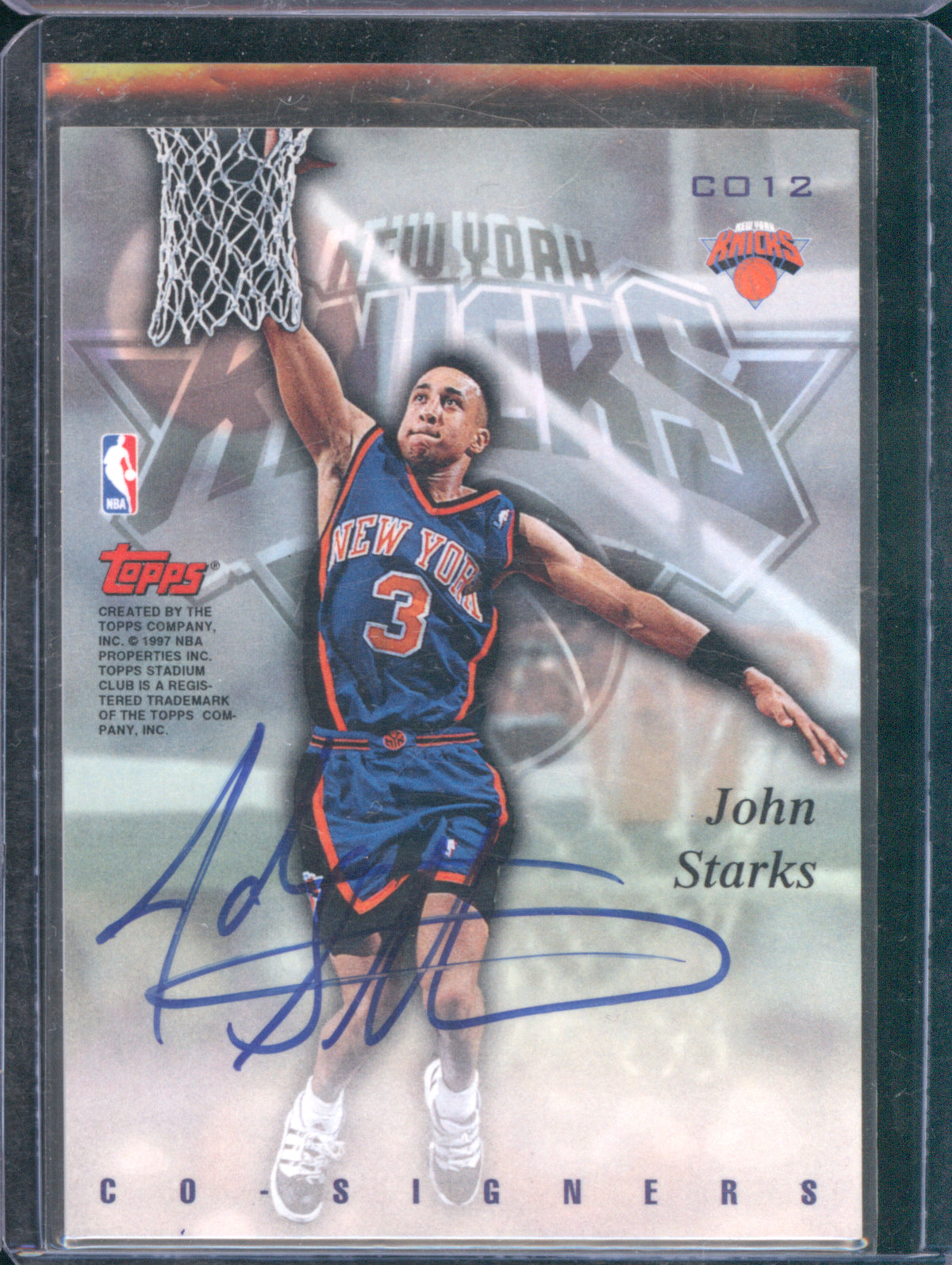 Karl Malone John Starks 1997 Topps Stadium Club Co-Signers