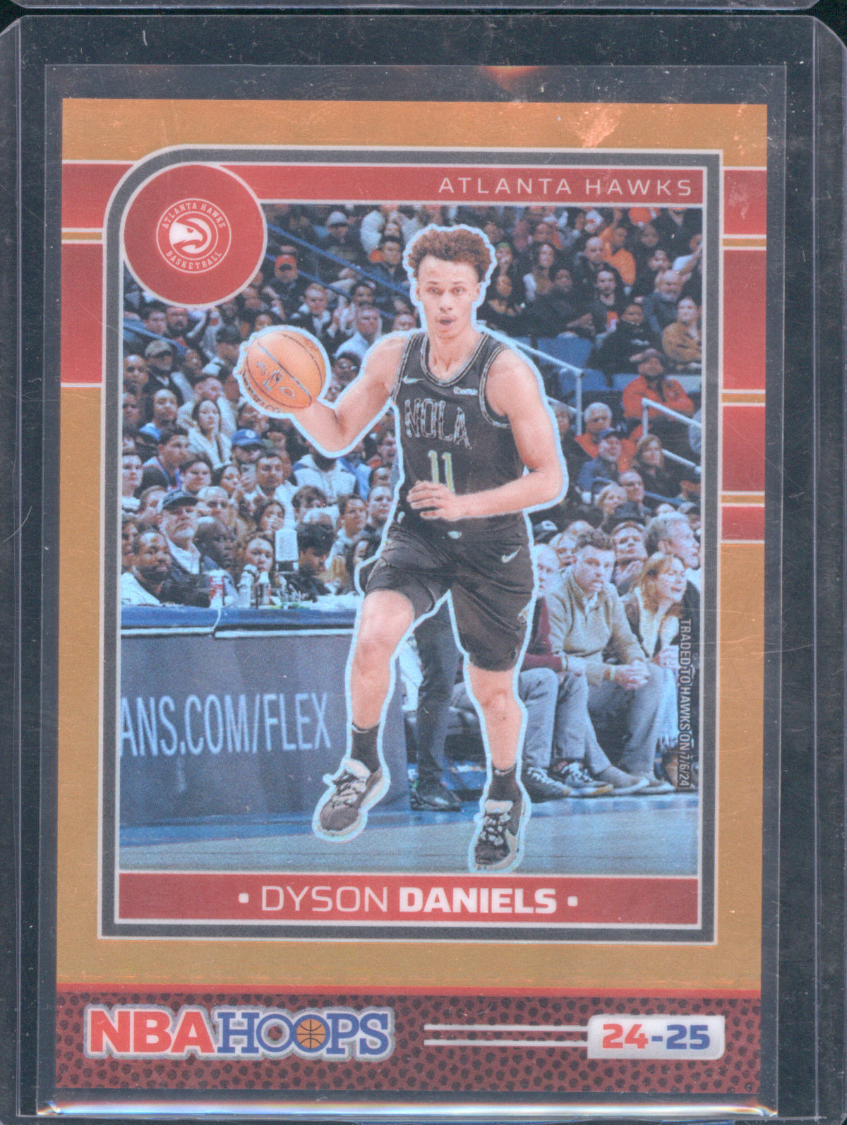 Dyson Daniels 2024 Panini NBA Hoops #25 Orange Premium 094/199