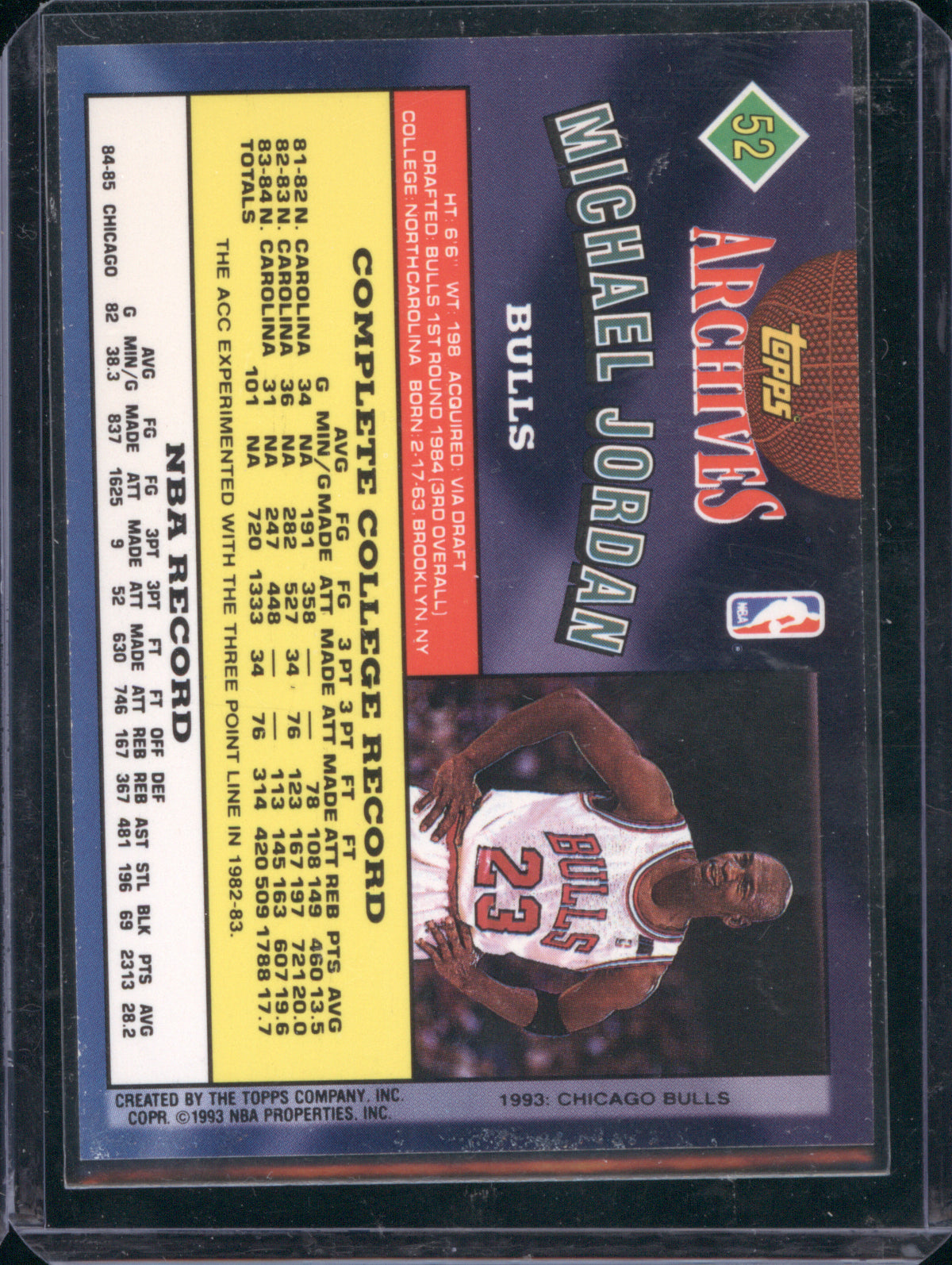 Michael Jordan 1992-93 Topps Archives #52