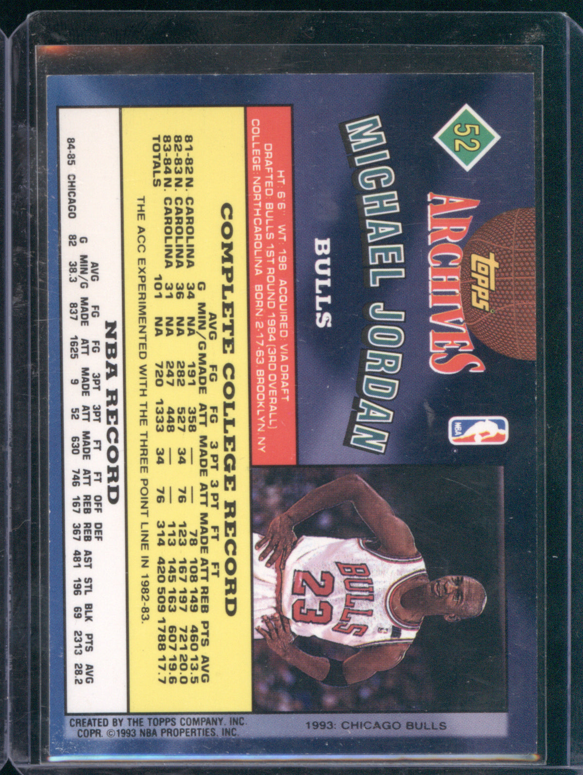 Michael Jordan 1992-93 Topps Archives #52