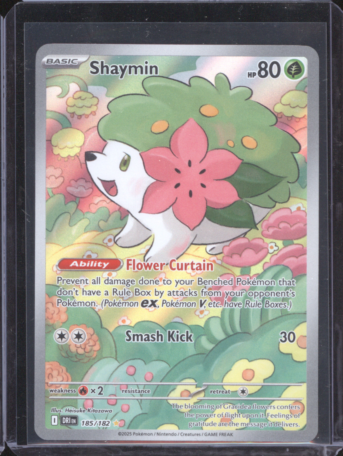 Shaymin 2025 Pokemon Destined Rivals DRI 185/182 Illustration Rare