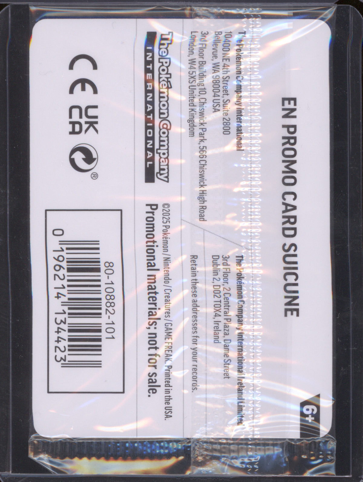 Suicune 2025 Pokemon Phantasmal Flames PFL 026/094 EB Games Promo