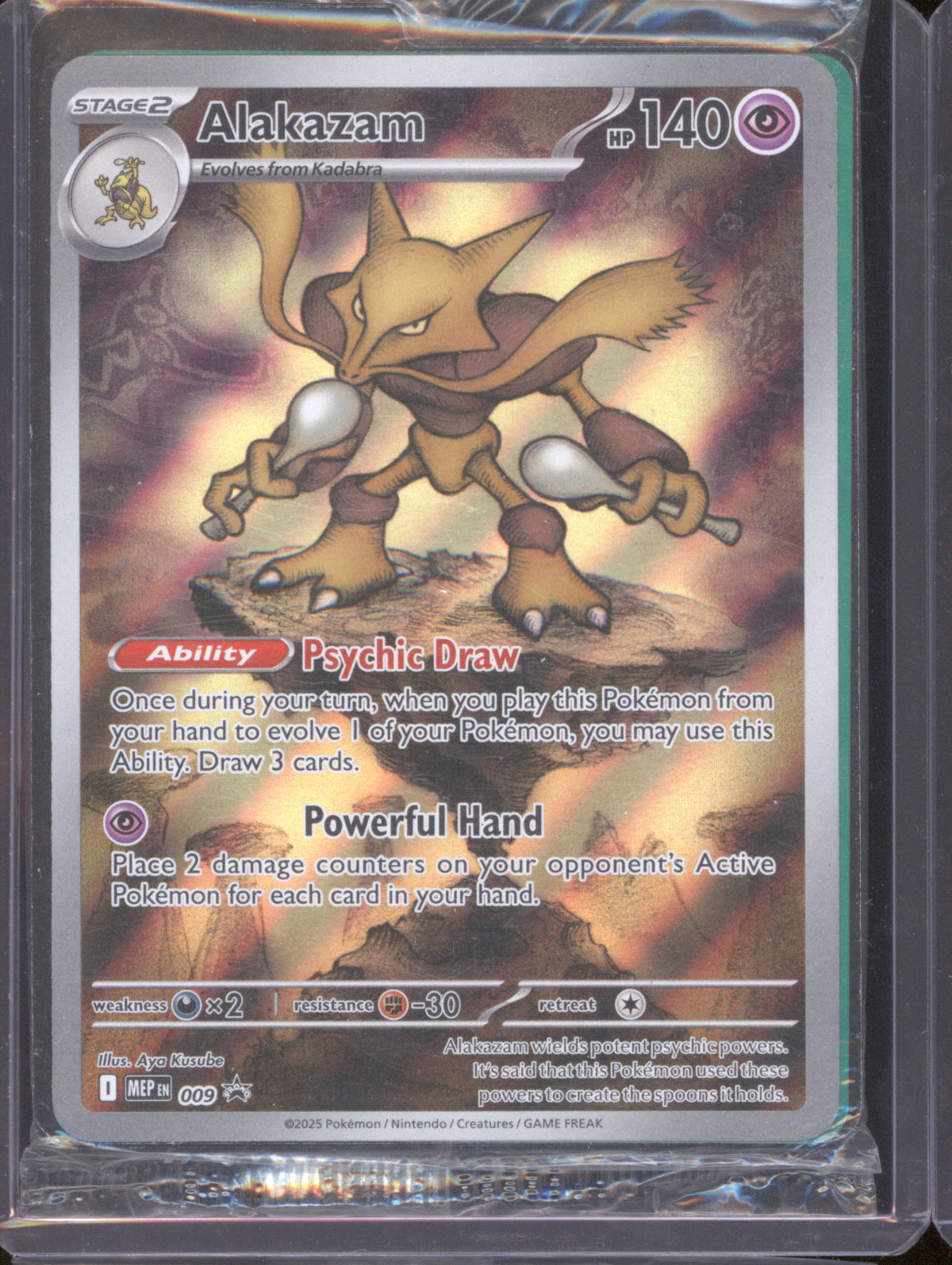 Alakazam 2025 Pokemon Mega Evolution Promo MEP 009 ETB Promo