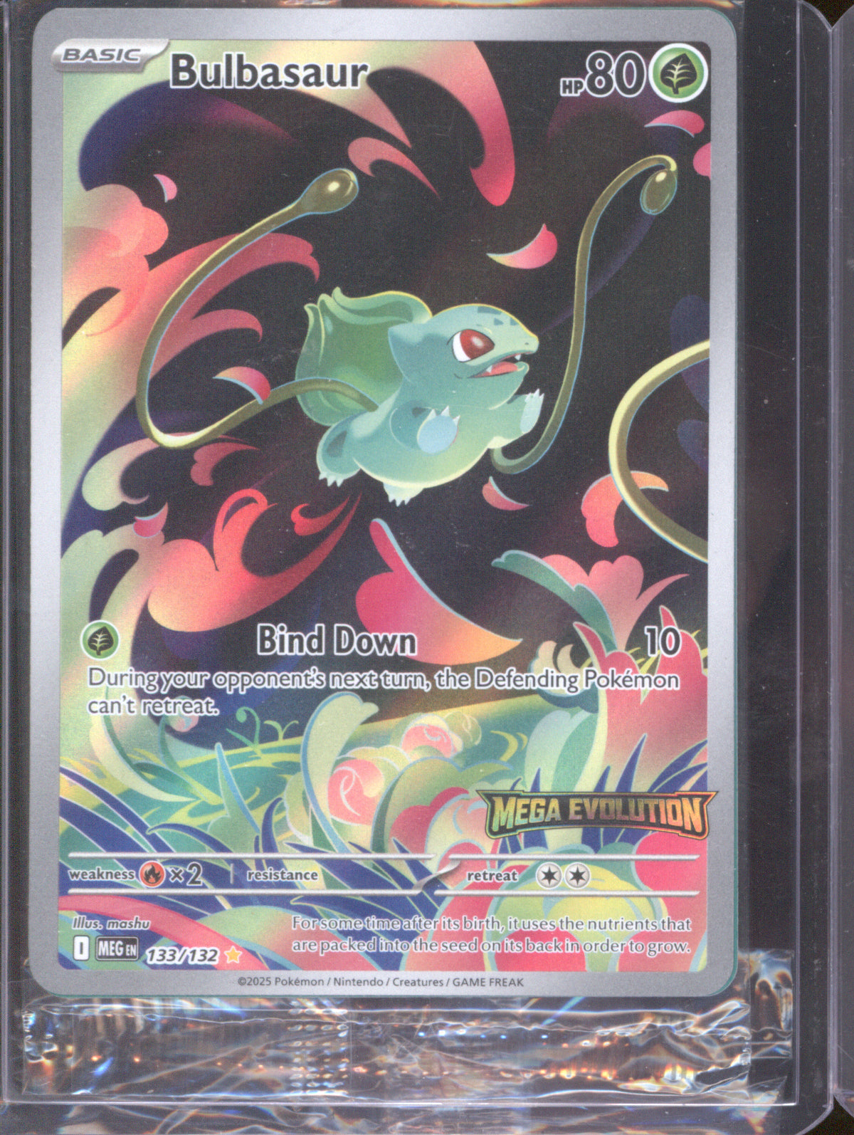 Bulbasaur 2025 Pokemon Mega Evolution 133/132 Illustration Rare Stamped