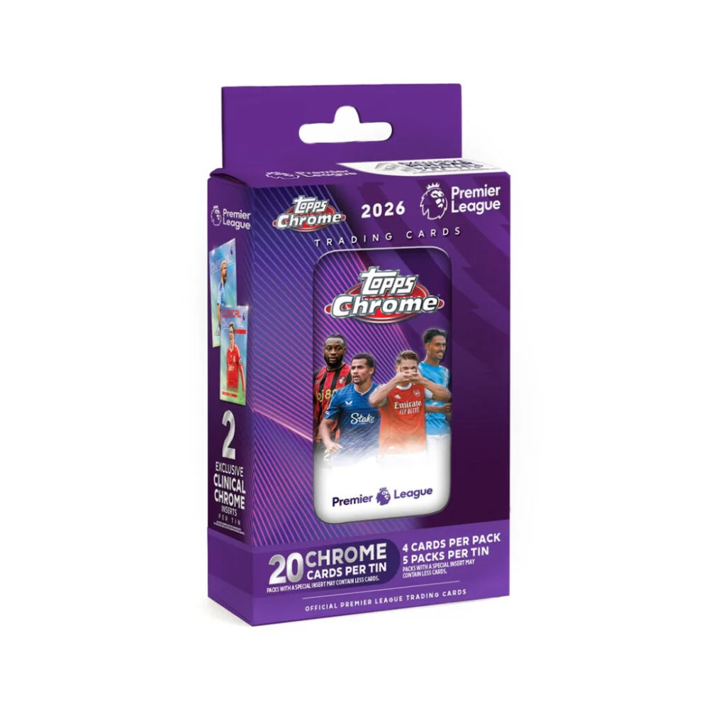 2026 Topps Chrome Premier League EPL Soccer Tin