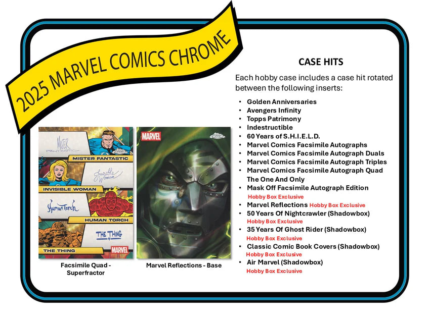 2025 Topps Chrome Marvel Hobby Box