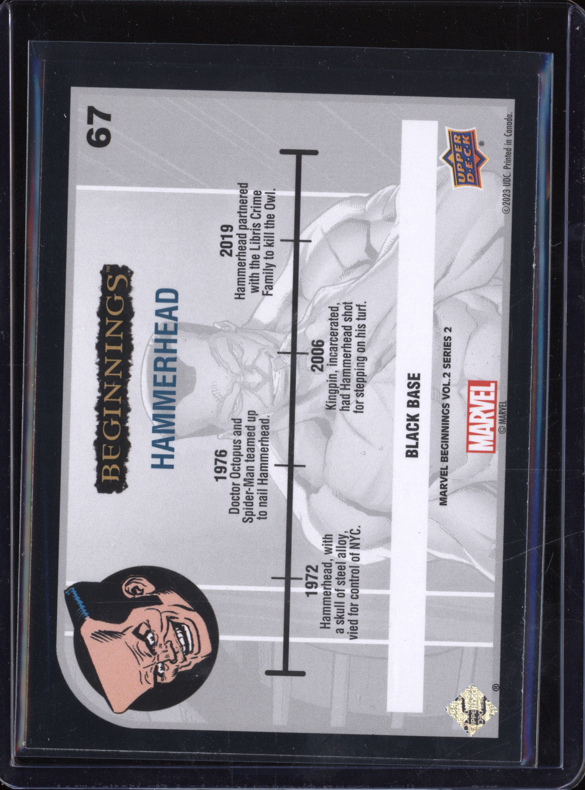 Hammerhead 2024 Upper Deck Marvel Beginnings Vol 2 67 Black Base