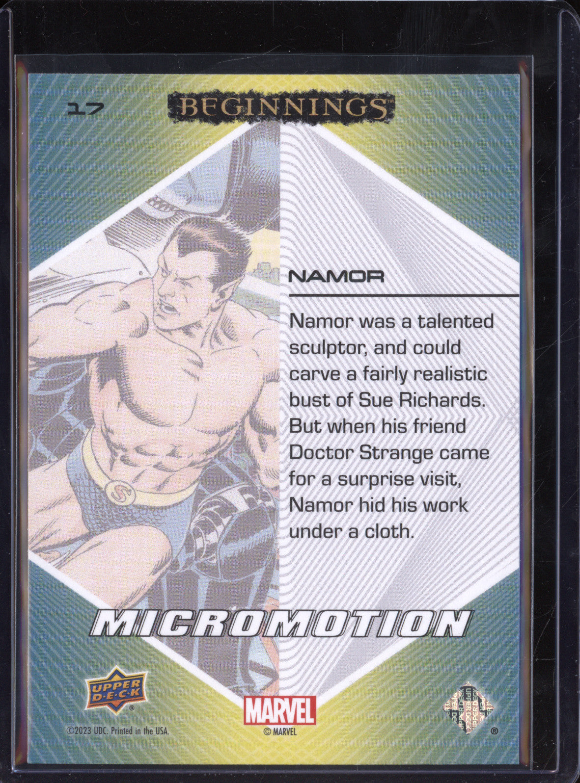 Namor 2024 Upper Deck Marvel Beginnings Vol 2 17 Micromotion