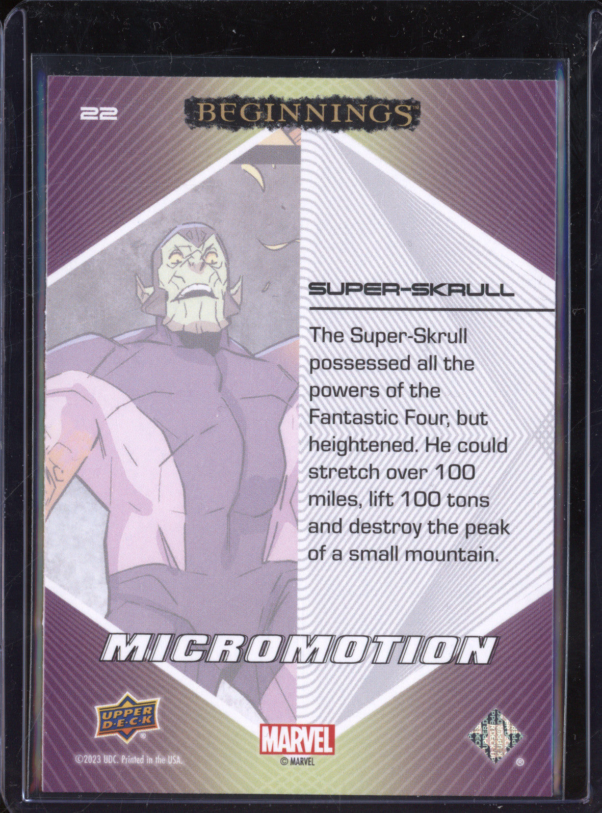 Super-Skrull 2024 Upper Deck Marvel Beginnings Vol 2 22 Micromotion