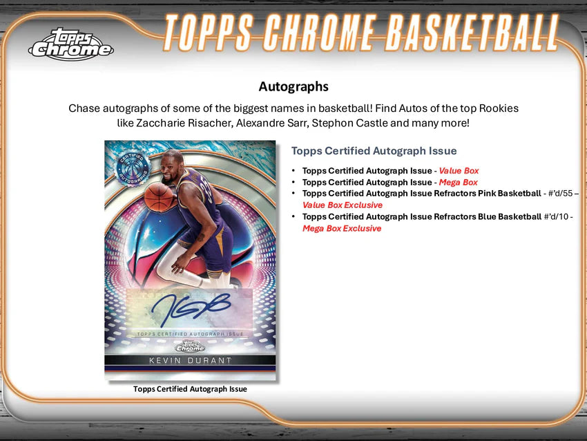 2024-25 Topps Chrome Basketball Mega Box