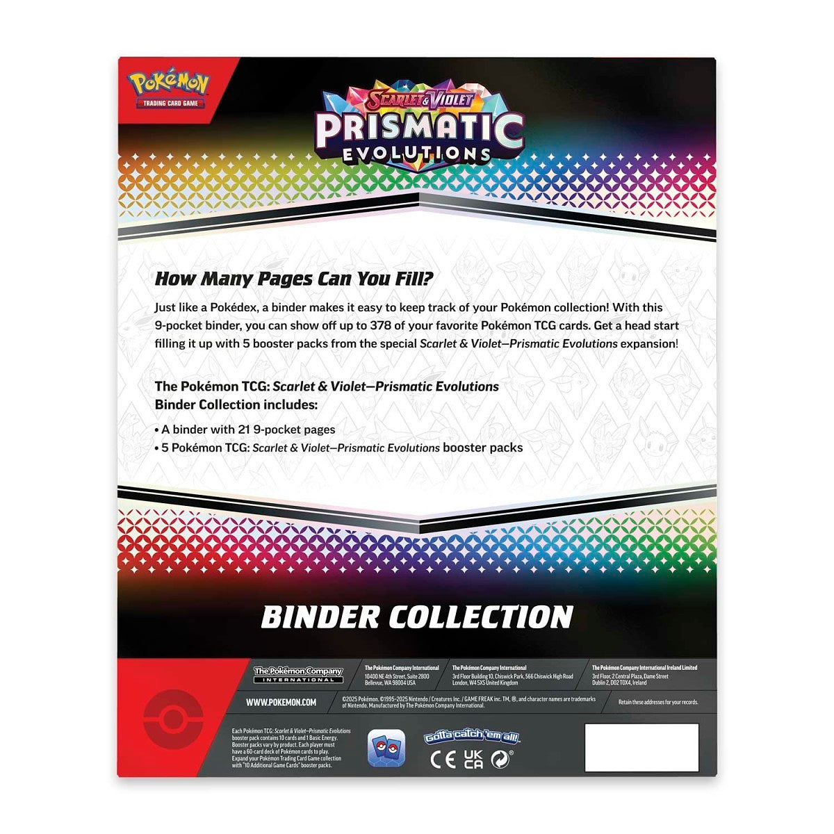 Pokémon TCG: Scarlet & Violet-Prismatic Evolutions Binder Collection