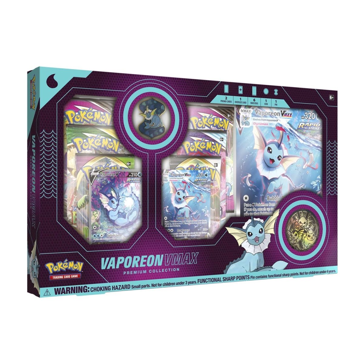 Pokemon TCG: Vaporeon Vmax Premium Collection Box