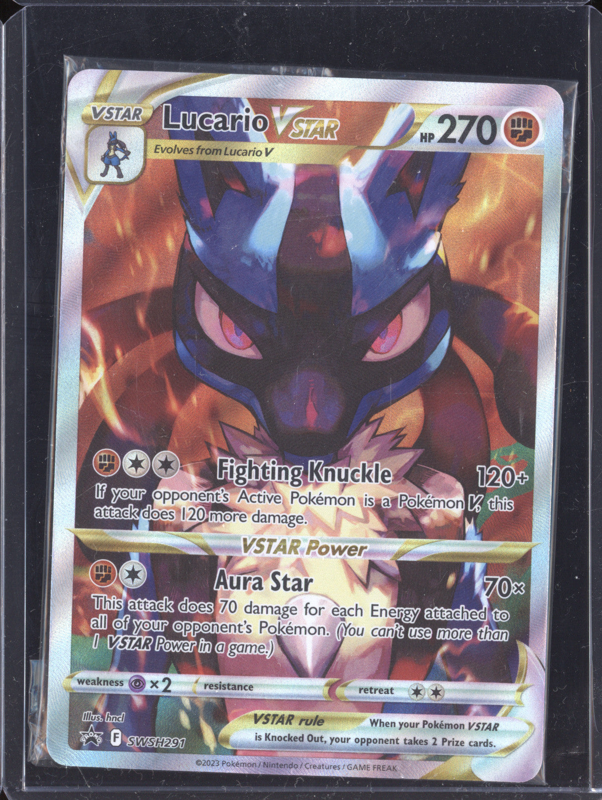 Lucario VStar 2023 Pokemon Sword & Shield Promos SWSH291 Sealed Black Star Promo