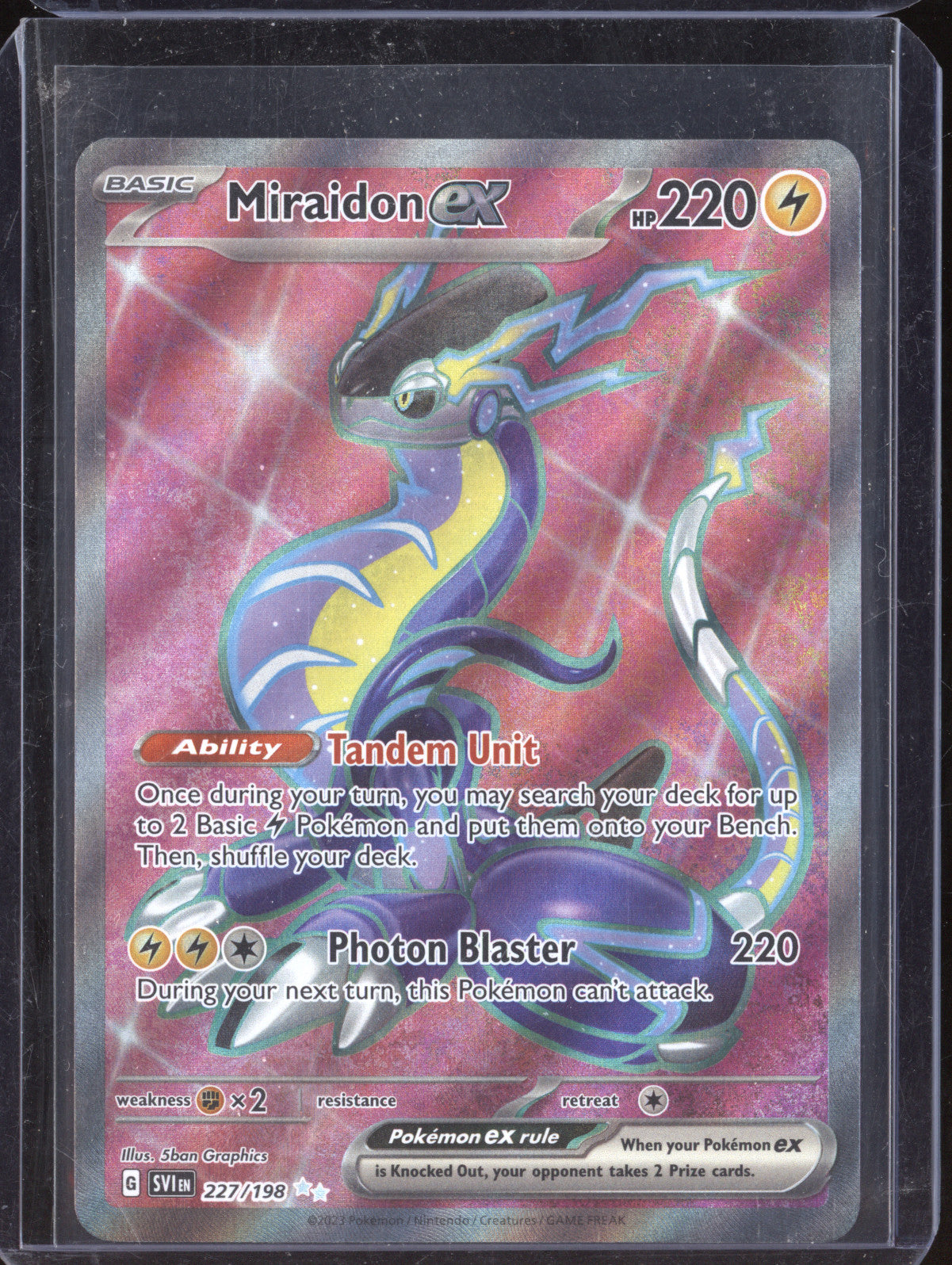 Miraidon ex 2023 Pokemon Scarlet & Violet 227/198 Ultra Rare