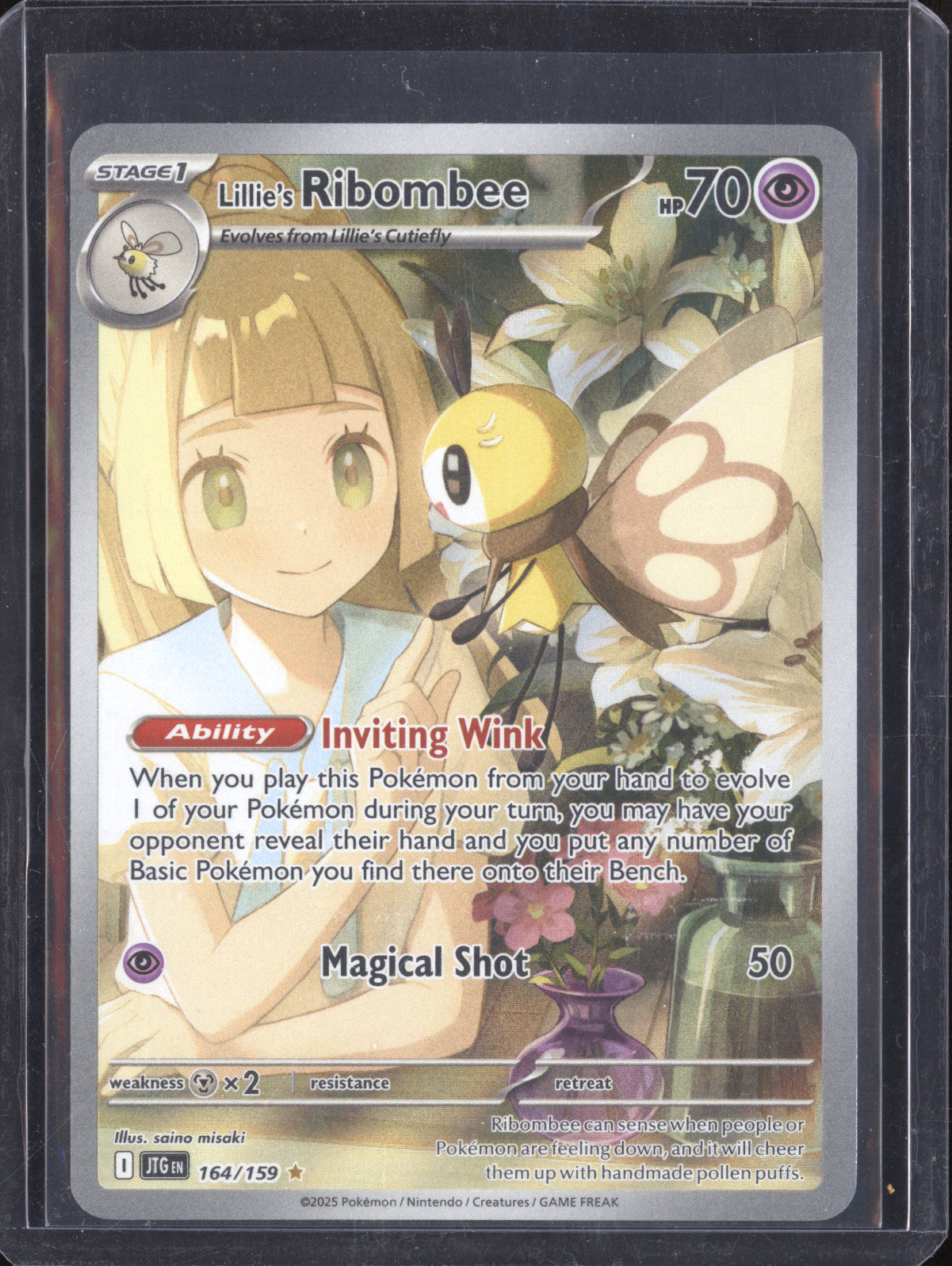 Lillie's Ribombee 2025 Pokemon Journey Together 164/159 Illustration Rare