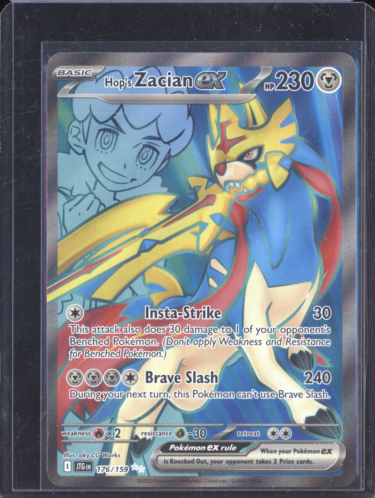 Hop's Zacian ex 2025 Pokemon Journey Together 176/159 Ultra Rare