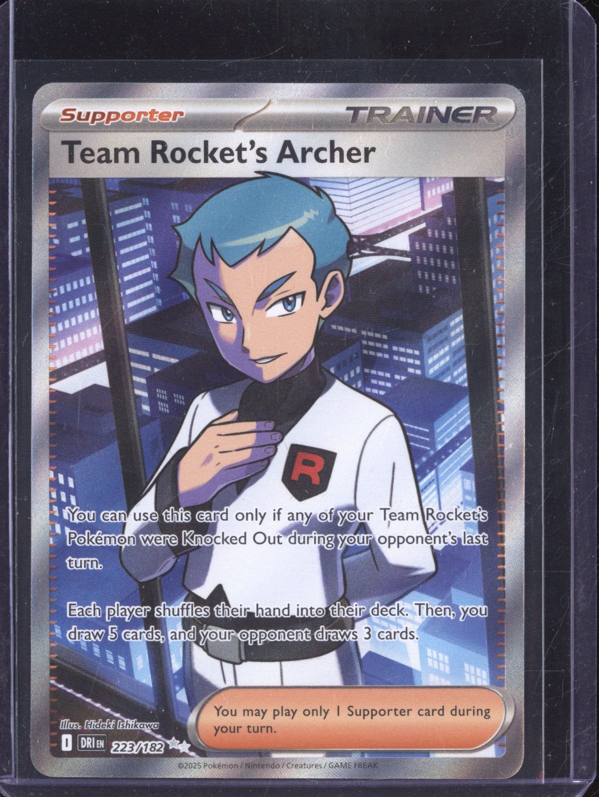 Team Rocket's Archer 2025 Pokemon Destined Rivals 223/182 Ultra Rare