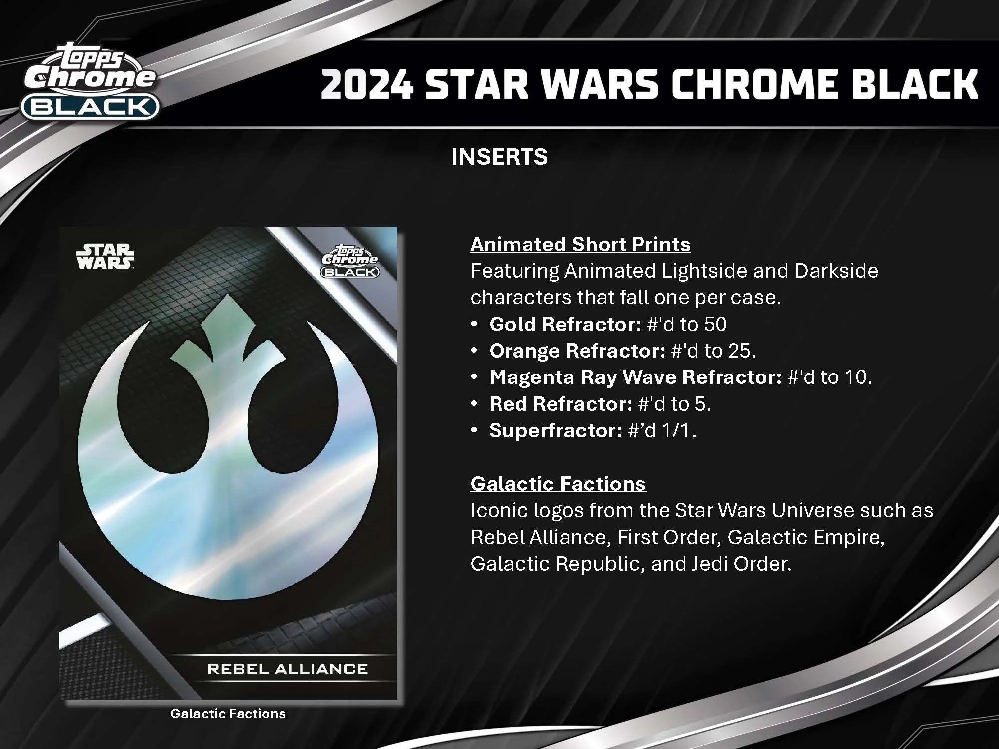 Topps Star Wars Chrome Black Hobby Box