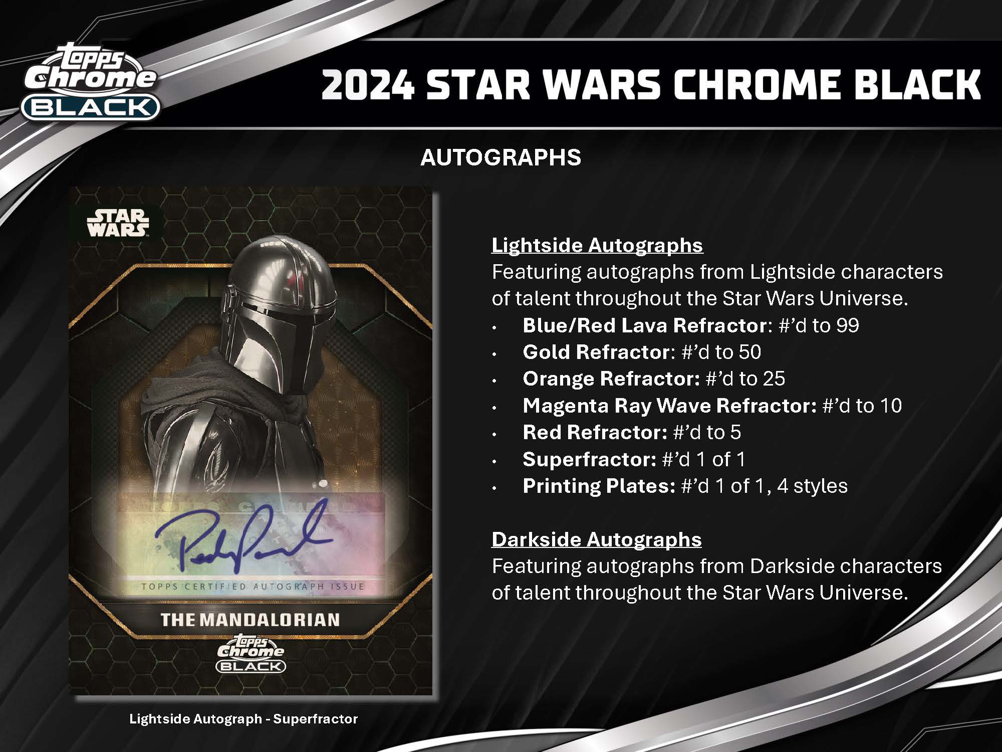 Topps Star Wars Chrome Black Hobby Box