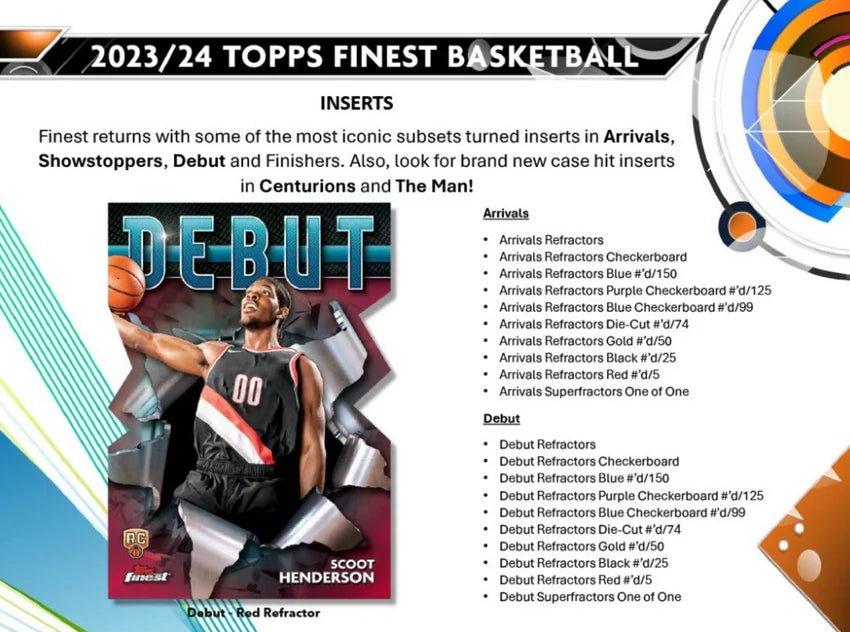 2023-24 Topps Finest Basketball Hobby Box