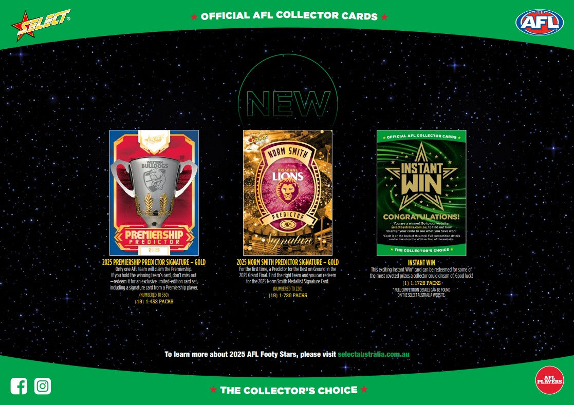 2025 Select AFL Footy Stars Retail Pack