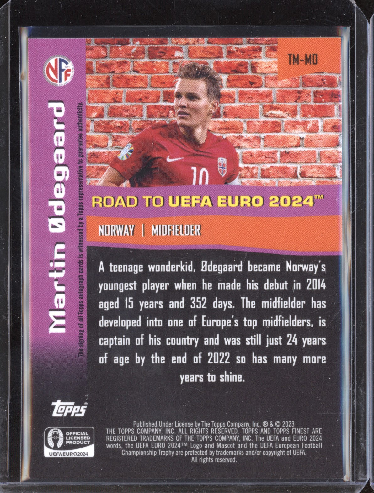 Martin Odegaard 2023 Toops Finest Euro TM-MD The Man Autograph 229/250