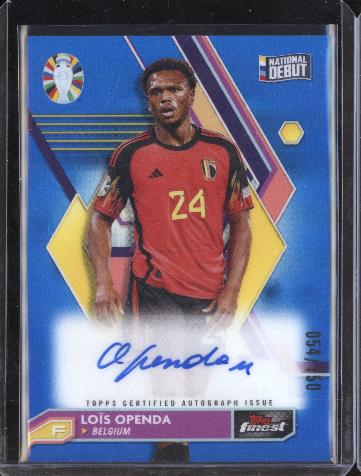 Lois Openda 2023 Toops Finest Euro BCA-LO Blue Auto National Debut 54/150