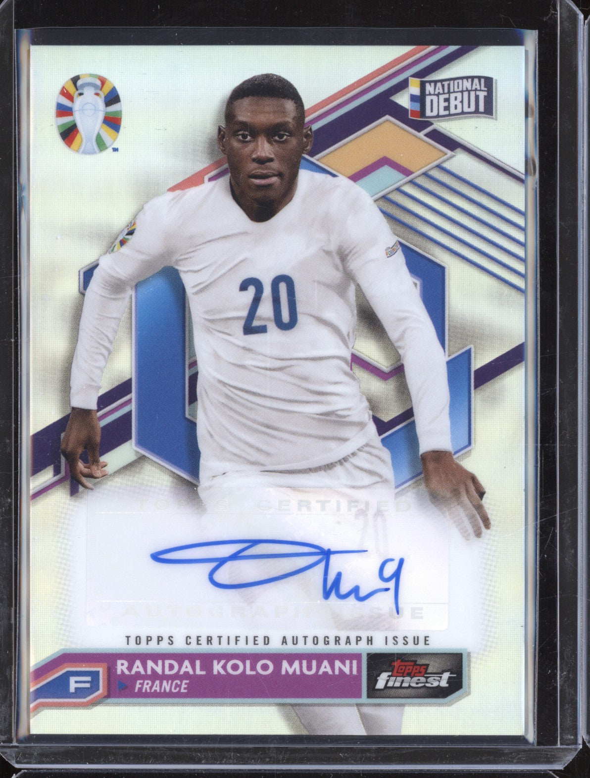 Randal Kolo Muani 2023 Toops Finest Euro BCA-KM Refractor Auto National Debut
