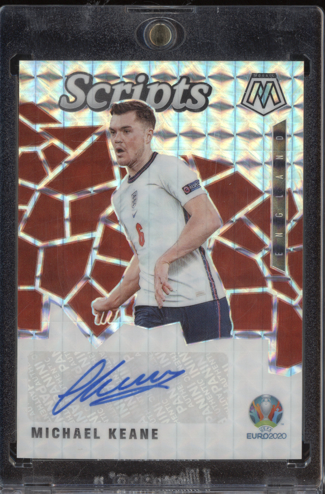 Michael Keane 2021 Panini Mosaic UEFA Euro SM-MK Euro Scripts Mosaic