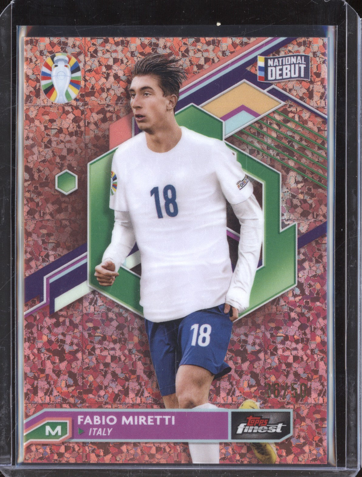 Fabio Miretti 2023 Toops Finest Euro Rose Gold Mini-Diamonds RC 36/50