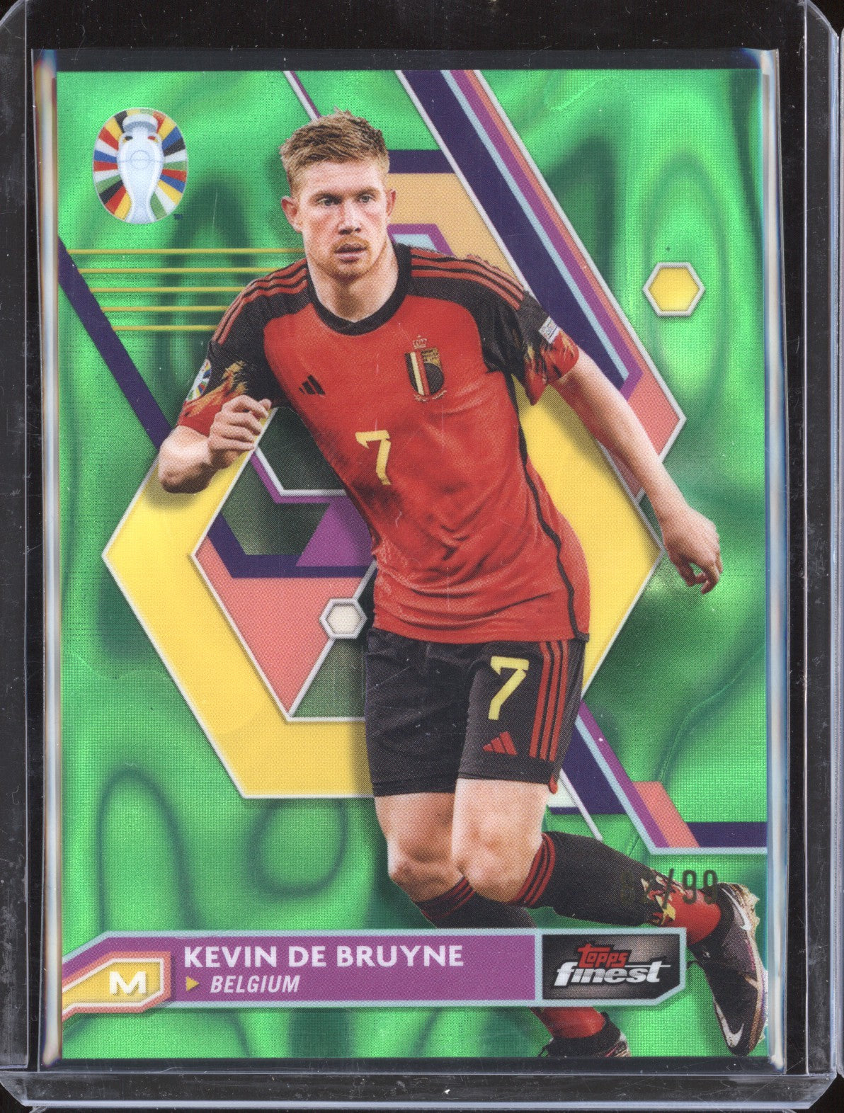 Kevin De Bruyne 2023 Toops Finest Euro 6 Green Wave Refractor 82/99
