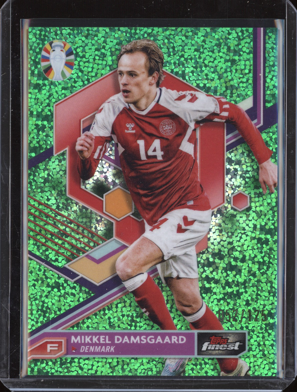 Mikkel Damsgaard 2023 Toops Finest Euro 19 Green Speckle Refractor 52/125