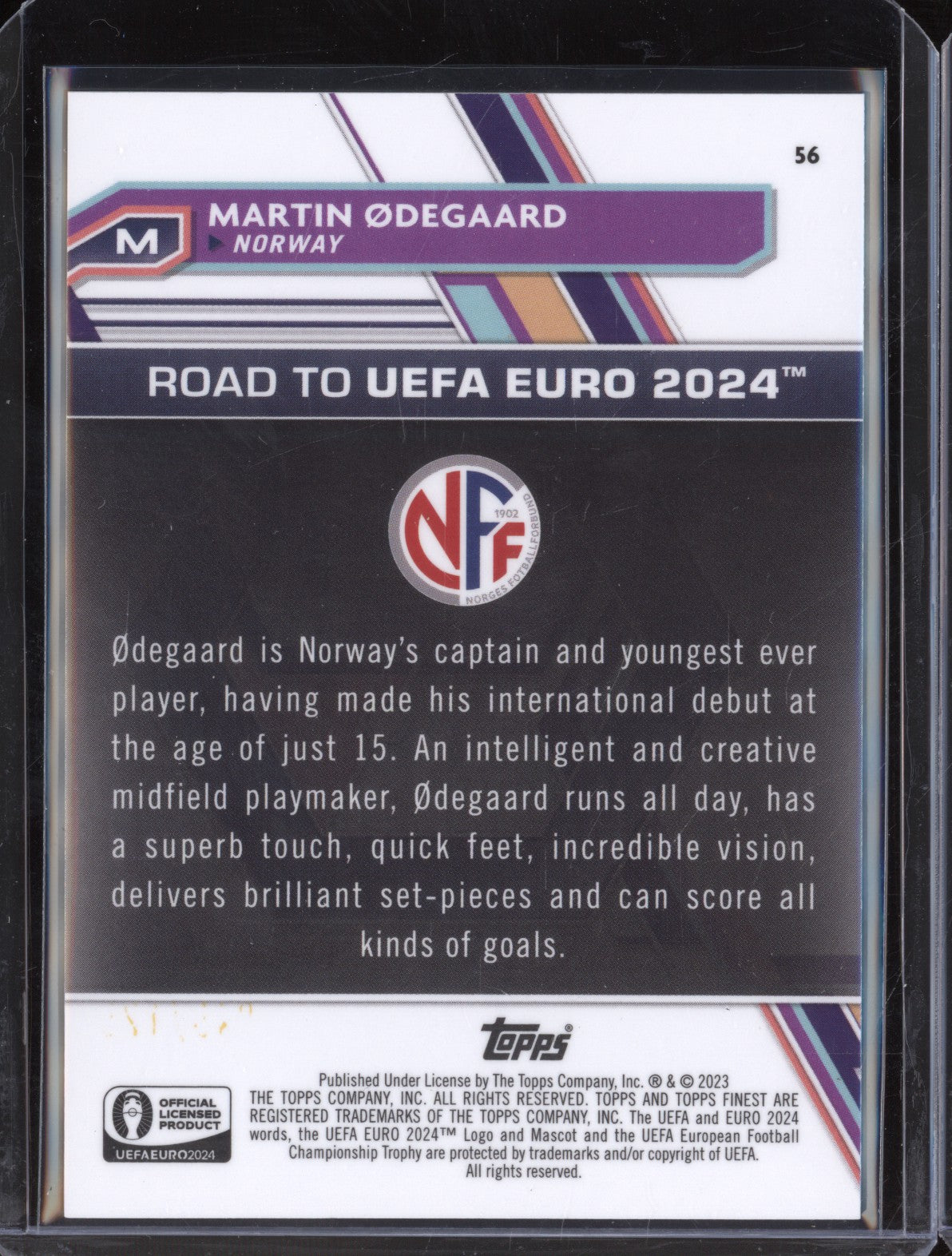 Martin Odegaard 2023 Toops Finest Euro 56 Green Speckle Refractor 46/125