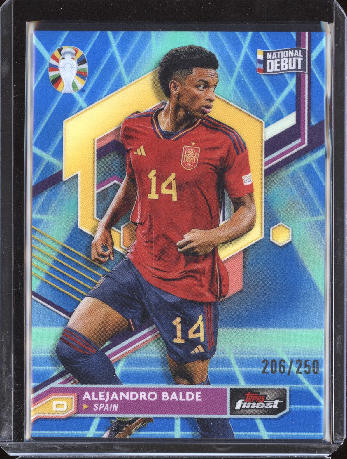 Alejandro Balde 2023 Toops Finest Euro Blue Aqua Refractor Debut 206/250