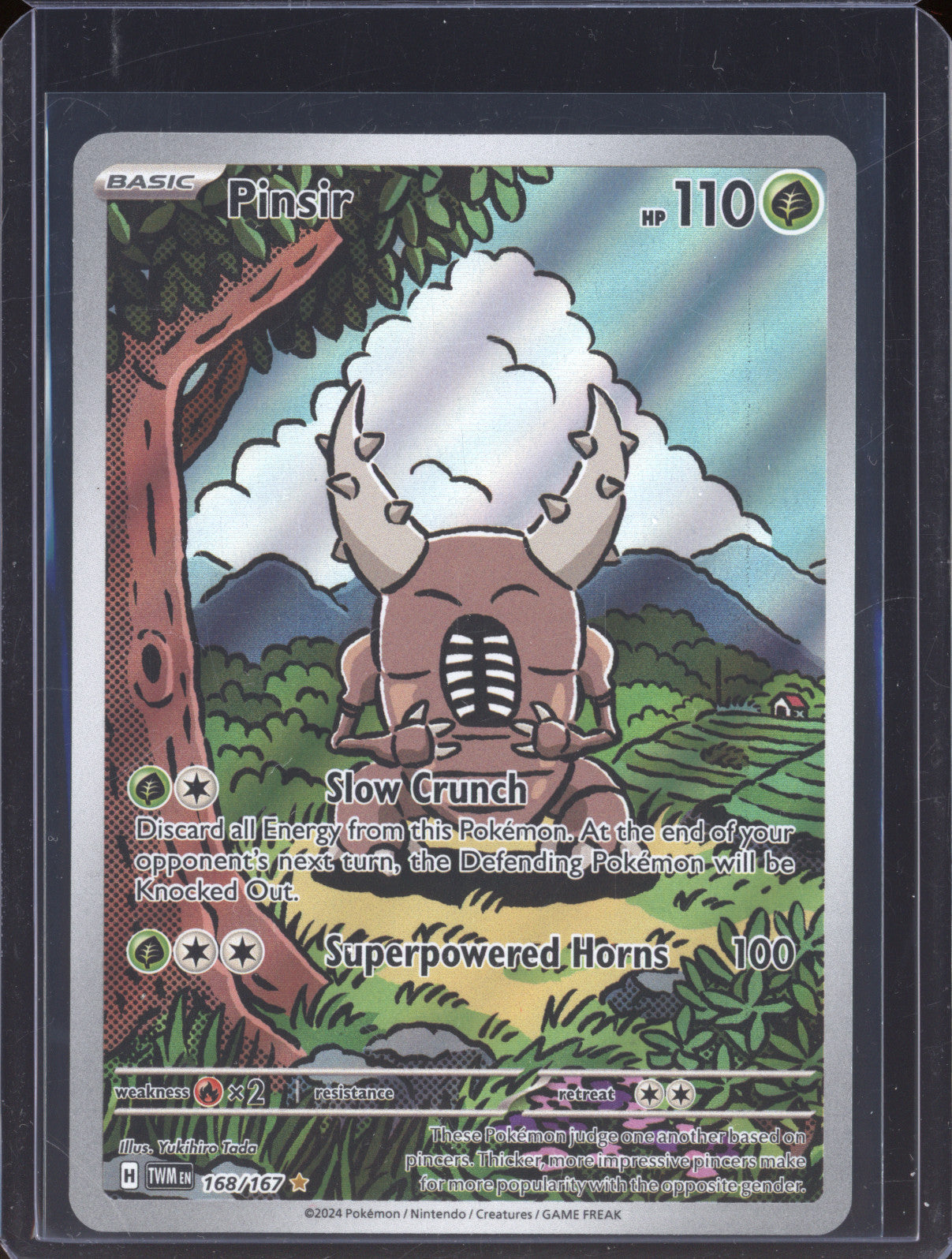 Pinsir 2024 Pokemon Twilight Masquerade 168/167 Illustration Rare