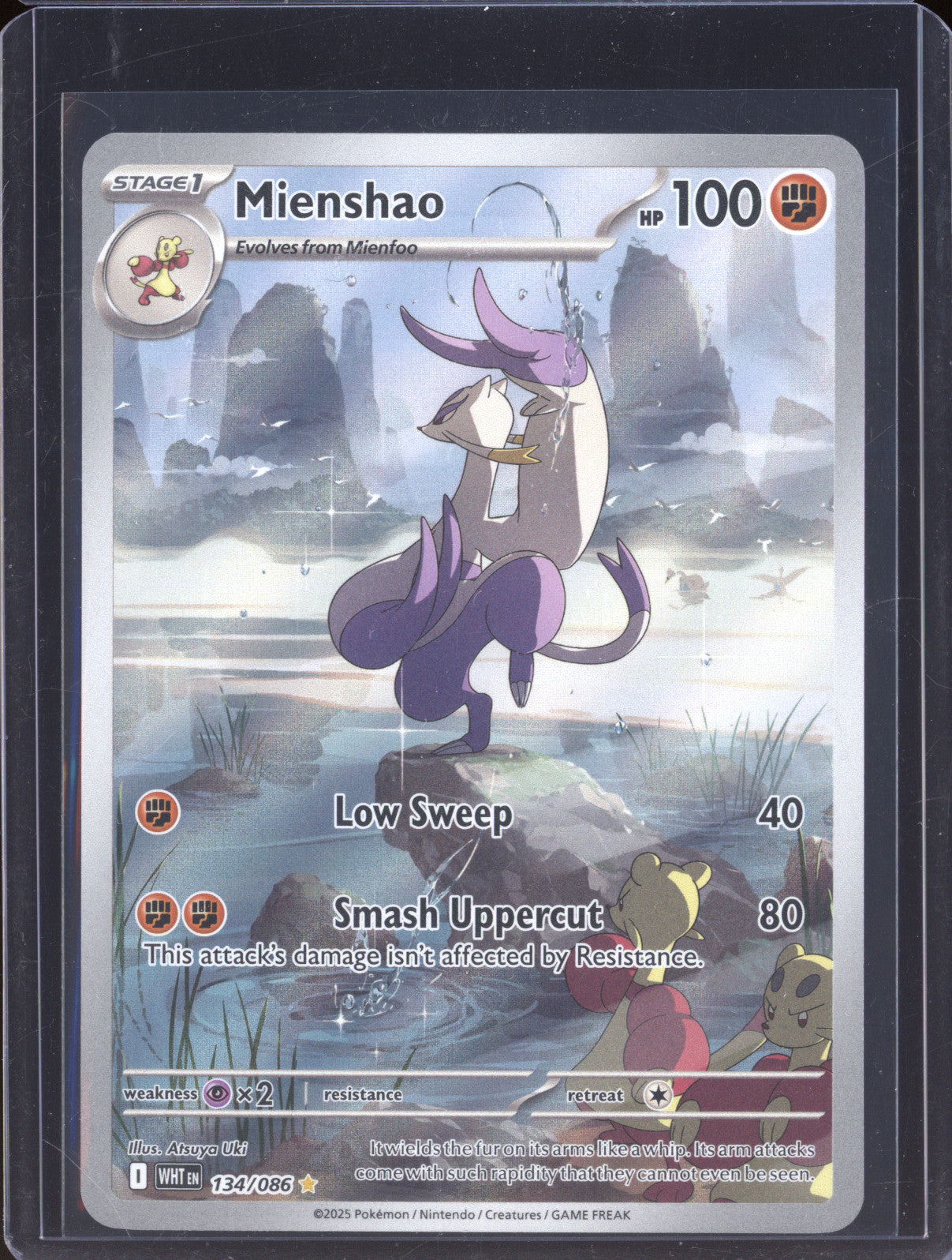Mienshao 2025 Pokemon White Flare 134/086 Illustration Rare