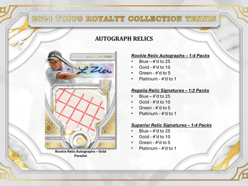 2024 Topps Royalty Tennis Hobby Box