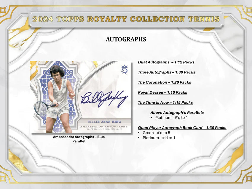 2024 Topps Royalty Tennis Hobby Box