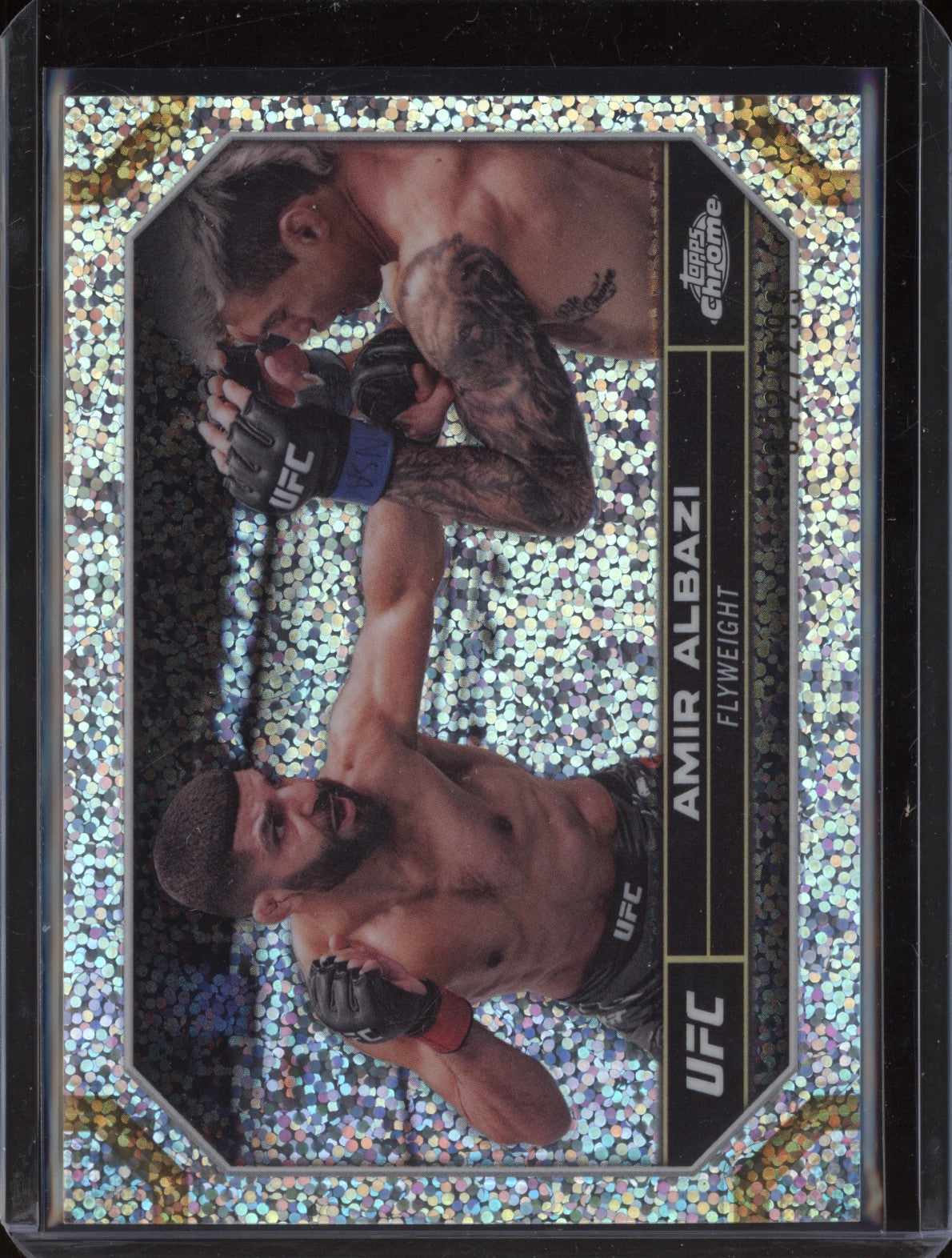 Amir Albazi 2024 Topps Chrome UFC 16 Speckle Refractor 42/299