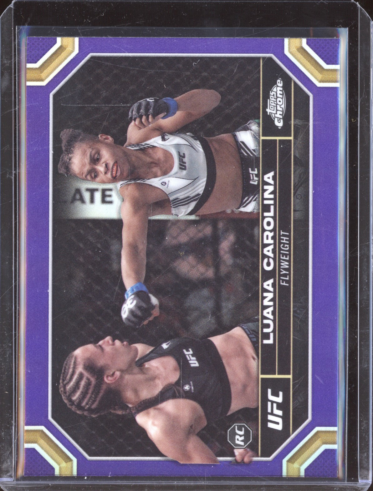 Luana Carolina 2024 Topps Chrome UFC 93 Purple Refractor RC