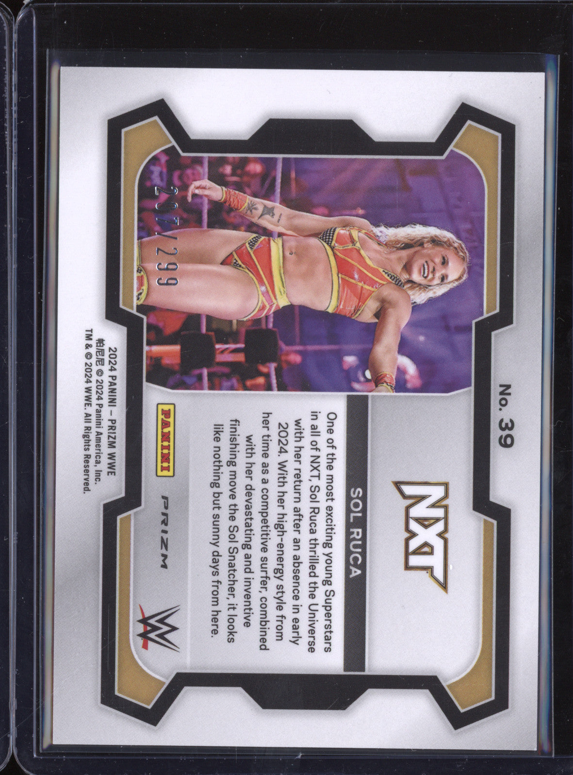 Sol Ruca 2024 Panini Prizm WWE 39 Red 207/299