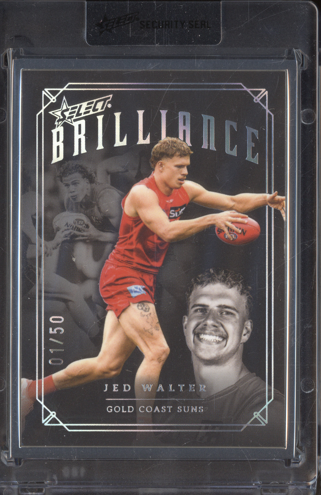 Jed Walter 2025 Select Brilliance Signatures B-JW Silver Brilliance 01/50