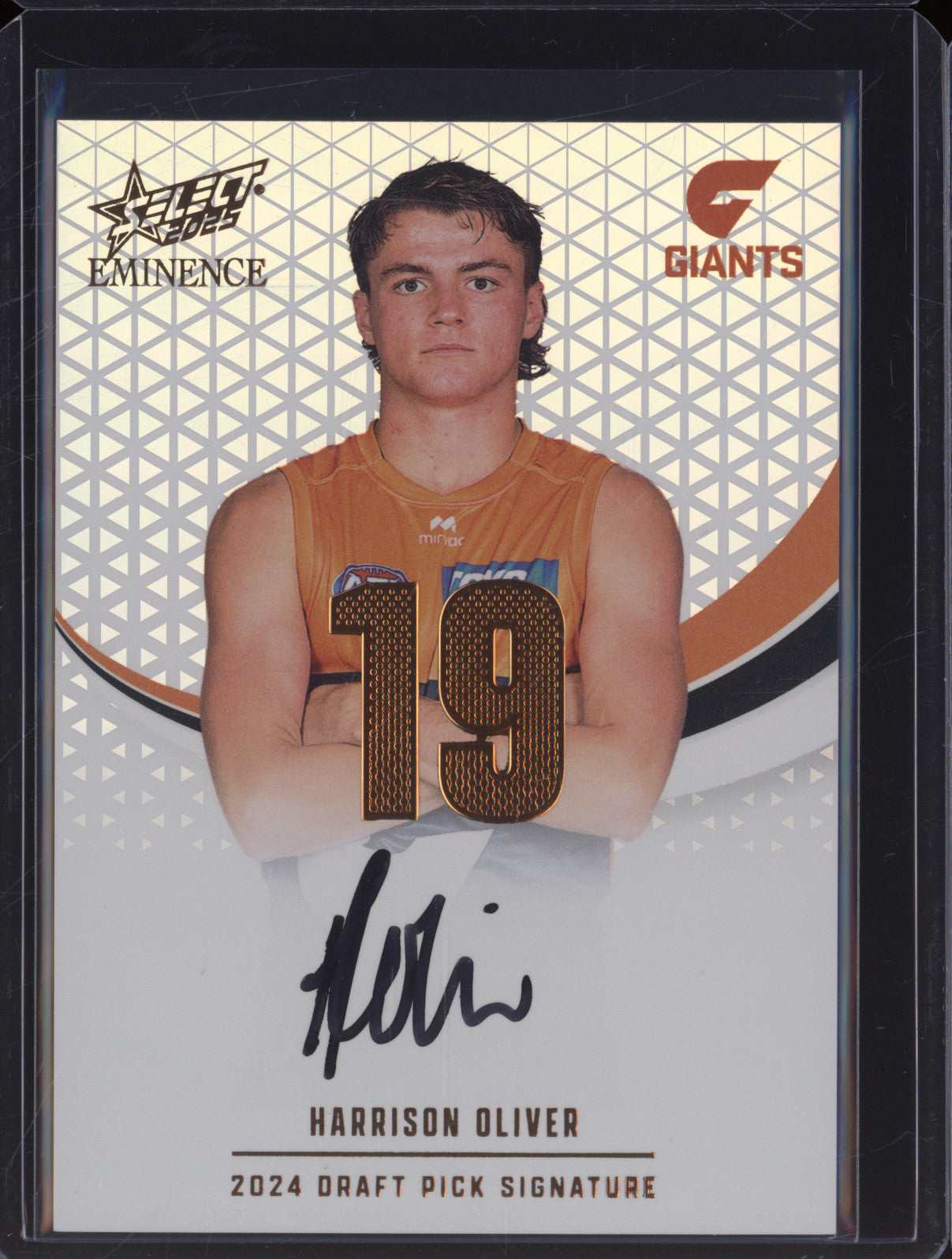 2025 AFL Select Eminence Draft Signature Copper DPSC19 Harrison Oliver GWS