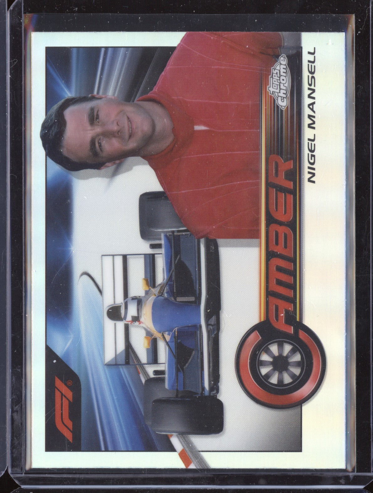 Nigel Mansell 2023 Topps Chrome F1 CAM-NM Camber Refractor