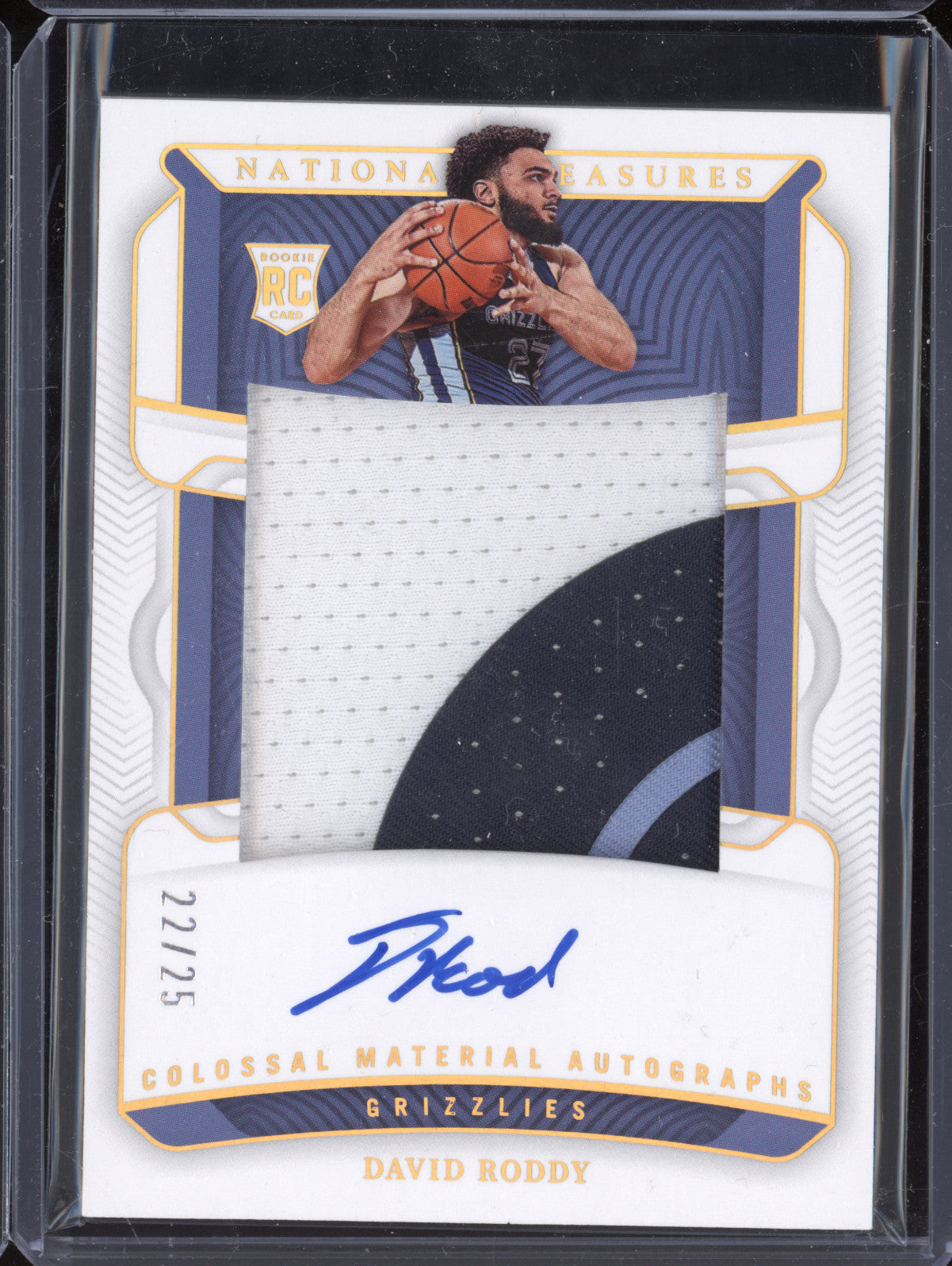 David Roddy 2022-23 Panini NT CMA-DVR Colossal Material Auto Prime RC 22/25