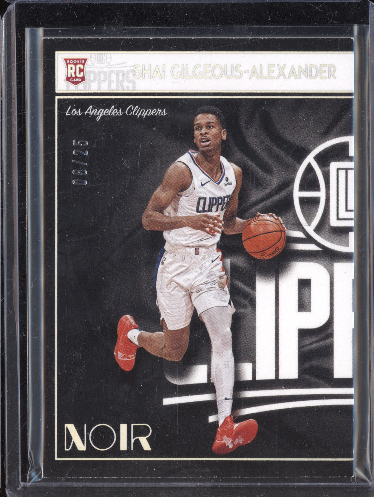 Shai Gilgeous-Alexander 2018-19 Panini Noir 155 Association Holo Silver RC 8/25