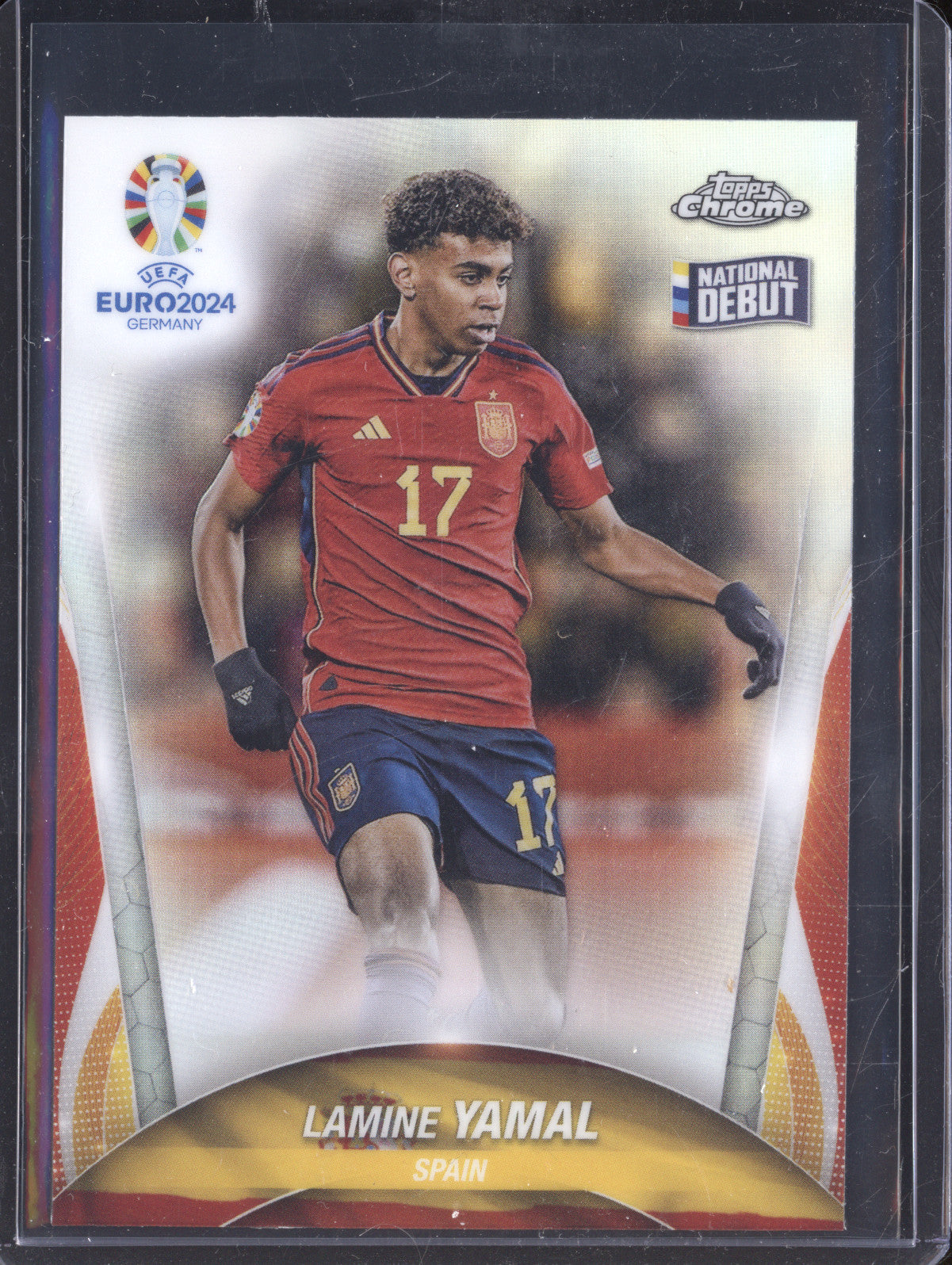 Lamine Yamal 2024 Topps Chrome Euro 17 Refractor RC