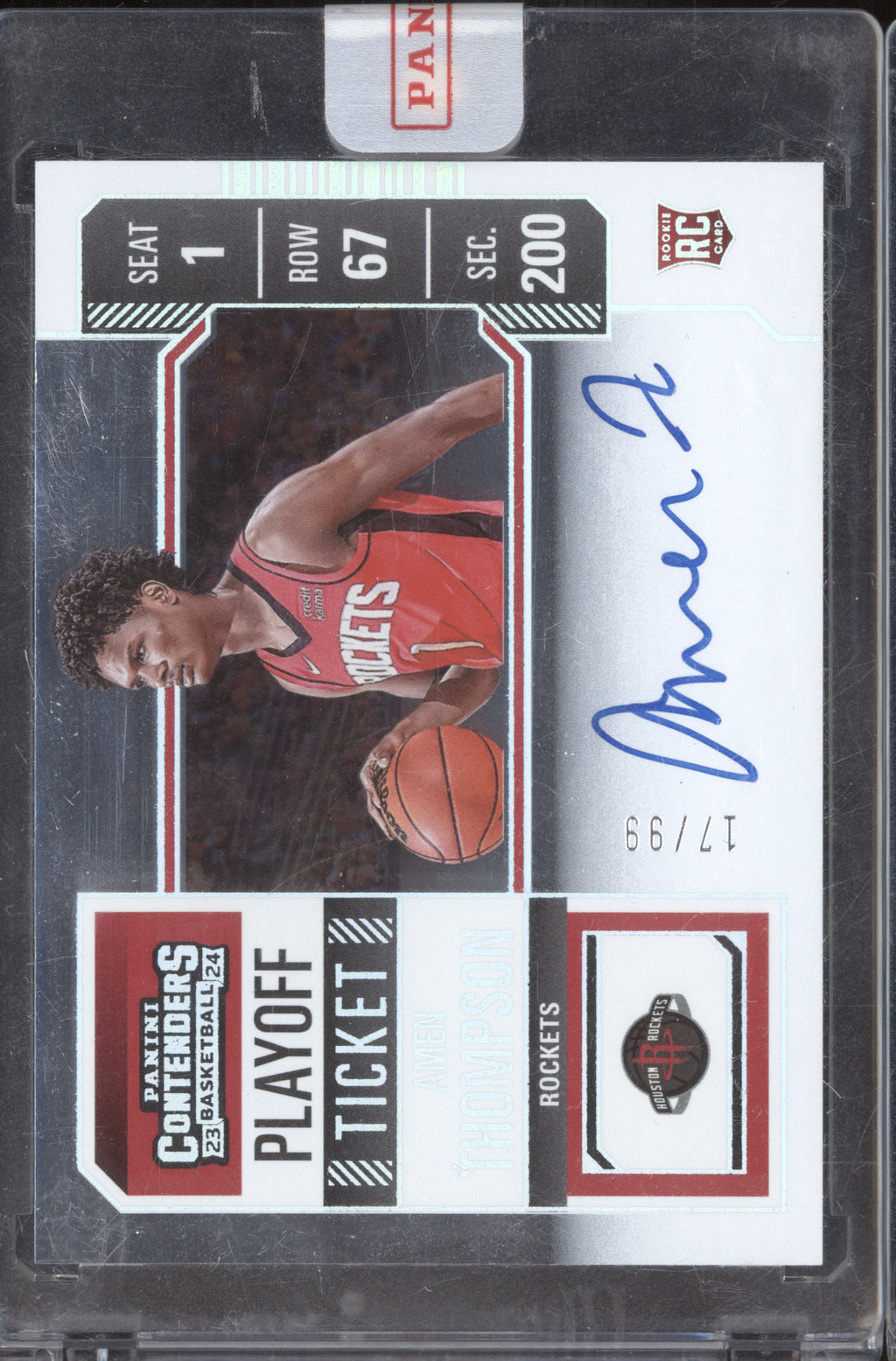 Amen Thompson 2023-24 Panini Contenders 111 Variation Playoff Ticket A