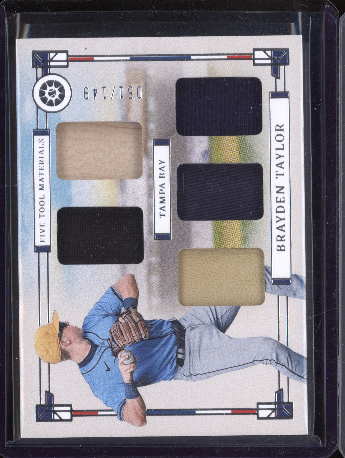 Brayden Taylor 2024 Panini Boys of Summer FT-BT Five Tool Materials 51/149